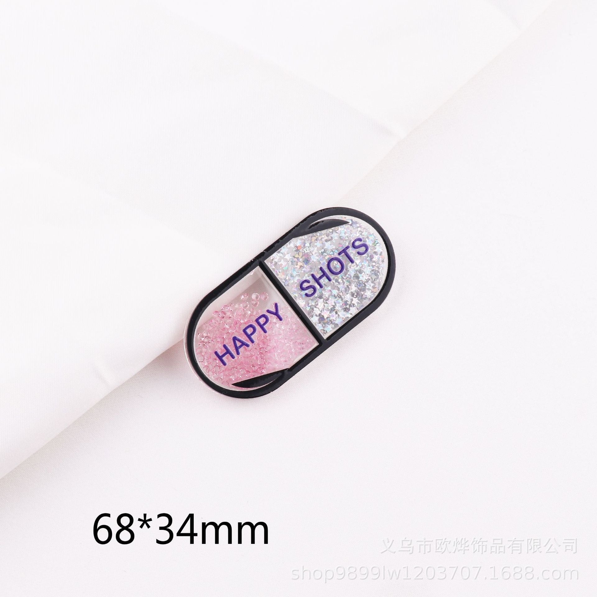 Wholesale 10PCS FlatBack Medical Clothes Quicksand Acrylic Bag Pin Patch DIY Accessories
